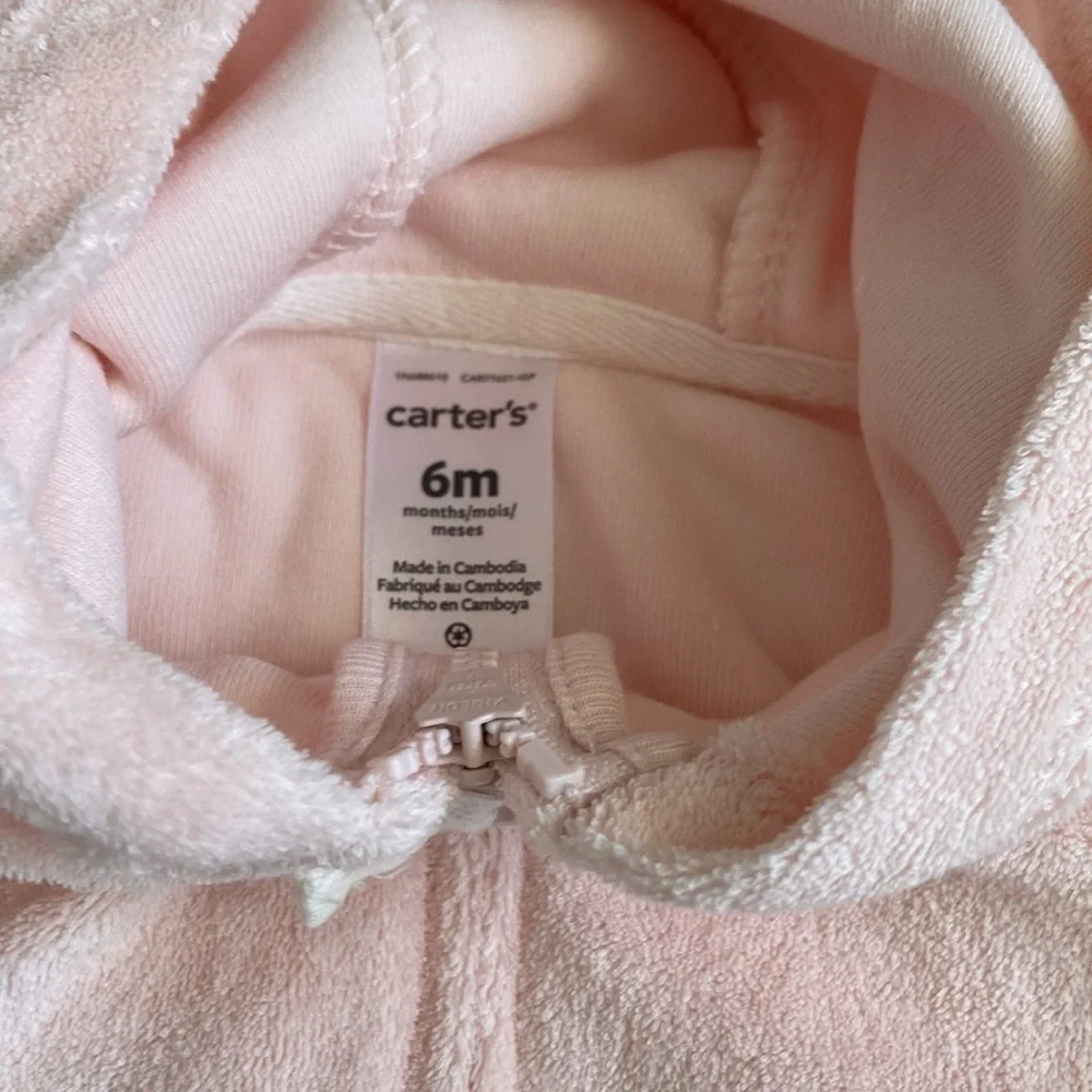 Carter's Soft Pink Baby Hoodie